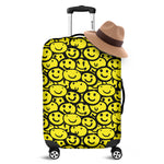 Graffiti Happy Emoji Pattern Print Luggage Cover