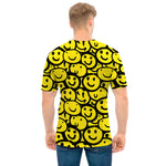 Graffiti Happy Emoji Pattern Print Men's T-Shirt