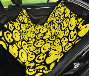 Graffiti Happy Emoji Pattern Print Pet Car Back Seat Cover