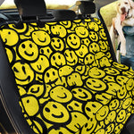 Graffiti Happy Emoji Pattern Print Pet Car Back Seat Cover