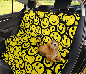 Graffiti Happy Emoji Pattern Print Pet Car Back Seat Cover