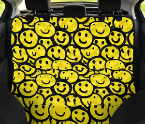 Graffiti Happy Emoji Pattern Print Pet Car Back Seat Cover