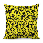 Graffiti Happy Emoji Pattern Print Pillow Cover
