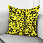 Graffiti Happy Emoji Pattern Print Pillow Cover