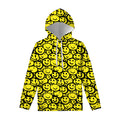 Graffiti Happy Emoji Pattern Print Pullover Hoodie