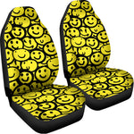 Graffiti Happy Emoji Pattern Print Universal Fit Car Seat Covers