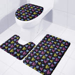 Graffiti Heart Pattern Print 3 Piece Bath Mat Set