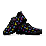 Graffiti Heart Pattern Print Black Sneakers