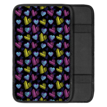 Graffiti Heart Pattern Print Car Center Console Cover
