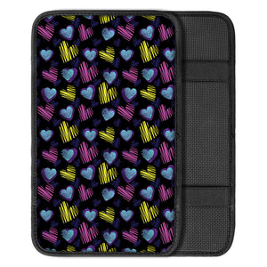 Graffiti Heart Pattern Print Car Center Console Cover