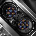 Graffiti Heart Pattern Print Car Coasters