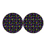 Graffiti Heart Pattern Print Car Coasters
