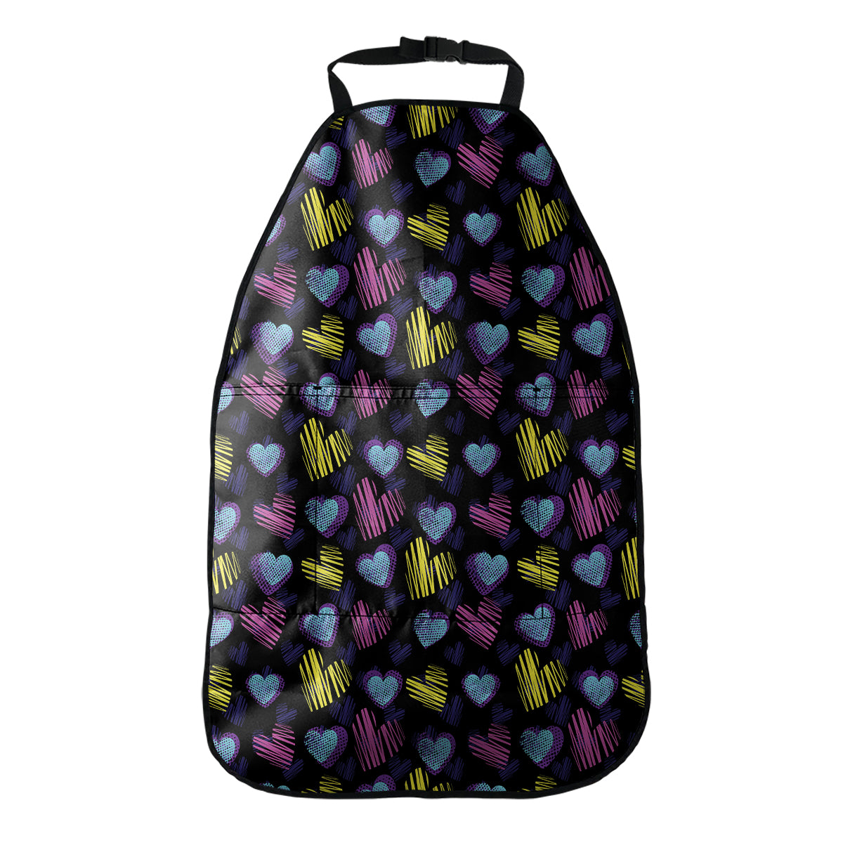 Graffiti Heart Pattern Print Car Seat Organizers