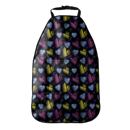 Graffiti Heart Pattern Print Car Seat Organizers