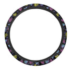 Graffiti Heart Pattern Print Car Steering Wheel Cover