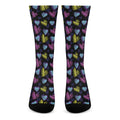 Graffiti Heart Pattern Print Crew Socks