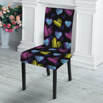 Graffiti Heart Pattern Print Dining Chair Slipcover