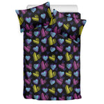 Graffiti Heart Pattern Print Duvet Cover Bedding Set
