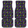 Graffiti Heart Pattern Print Front and Back Car Floor Mats