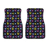 Graffiti Heart Pattern Print Front Car Floor Mats