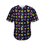 Graffiti Heart Pattern Print Men's Baseball Jersey