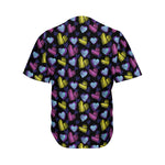 Graffiti Heart Pattern Print Men's Baseball Jersey