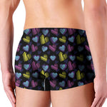 Graffiti Heart Pattern Print Men's Boxer Briefs