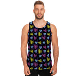 Graffiti Heart Pattern Print Men's Tank Top