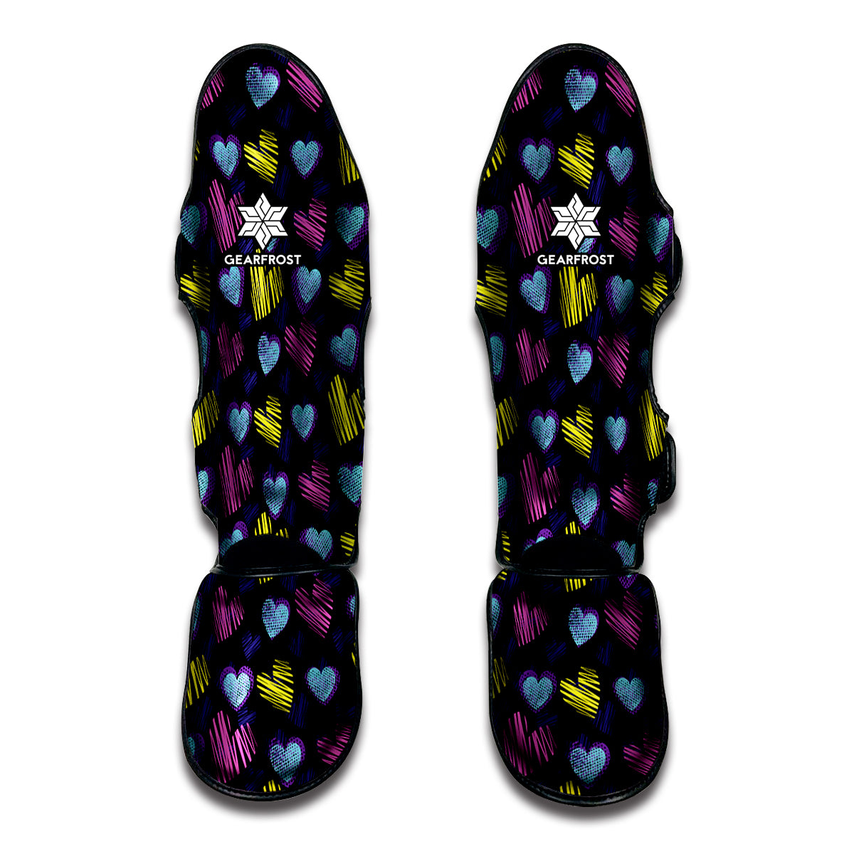 Graffiti Heart Pattern Print Muay Thai Shin Guard