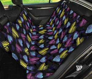 Graffiti Heart Pattern Print Pet Car Back Seat Cover