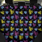 Graffiti Heart Pattern Print Pet Car Back Seat Cover