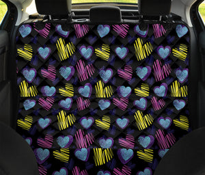 Graffiti Heart Pattern Print Pet Car Back Seat Cover