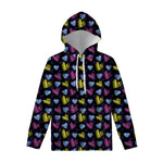 Graffiti Heart Pattern Print Pullover Hoodie