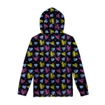 Graffiti Heart Pattern Print Pullover Hoodie