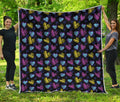 Graffiti Heart Pattern Print Quilt