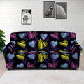Graffiti Heart Pattern Print Sofa Cover