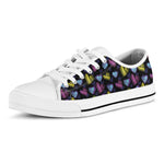 Graffiti Heart Pattern Print White Low Top Shoes