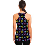 Graffiti Heart Pattern Print Women's Racerback Tank Top