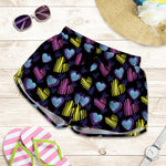 Graffiti Heart Pattern Print Women's Shorts