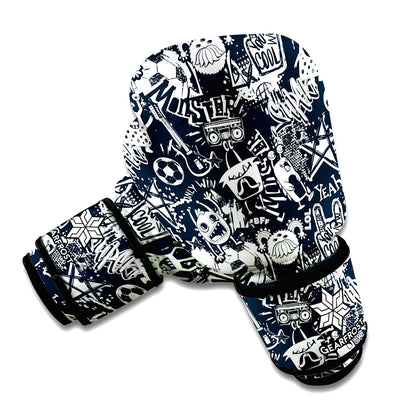 Graffiti Monster Characters Print Boxing Gloves