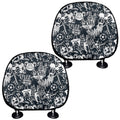 Graffiti Monster Characters Print Car Headrest Covers
