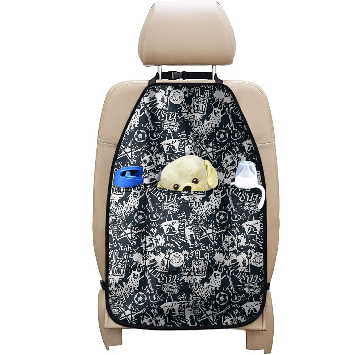 Graffiti Monster Characters Print Car Seat Organizers