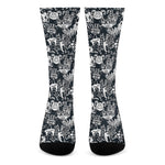Graffiti Monster Characters Print Crew Socks