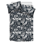 Graffiti Monster Characters Print Duvet Cover Bedding Set