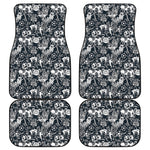 Graffiti Monster Characters Print Front and Back Car Floor Mats