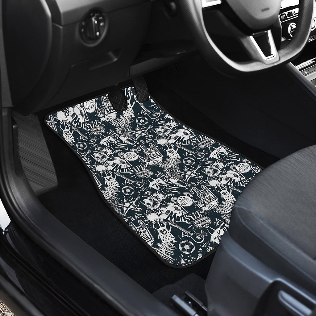 Graffiti Monster Characters Print Front Car Floor Mats