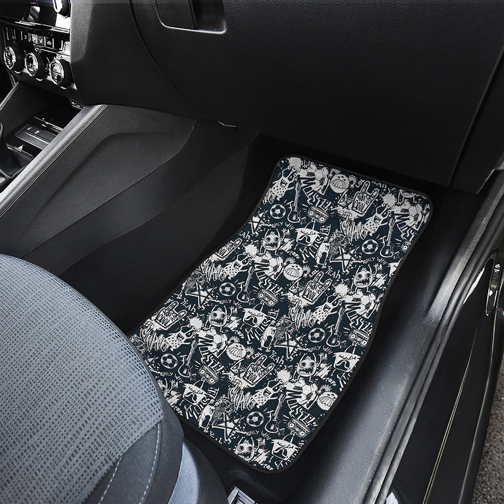Graffiti Monster Characters Print Front Car Floor Mats