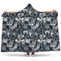 Graffiti Monster Characters Print Hooded Blanket