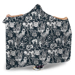 Graffiti Monster Characters Print Hooded Blanket