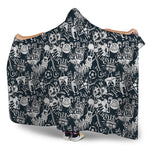 Graffiti Monster Characters Print Hooded Blanket